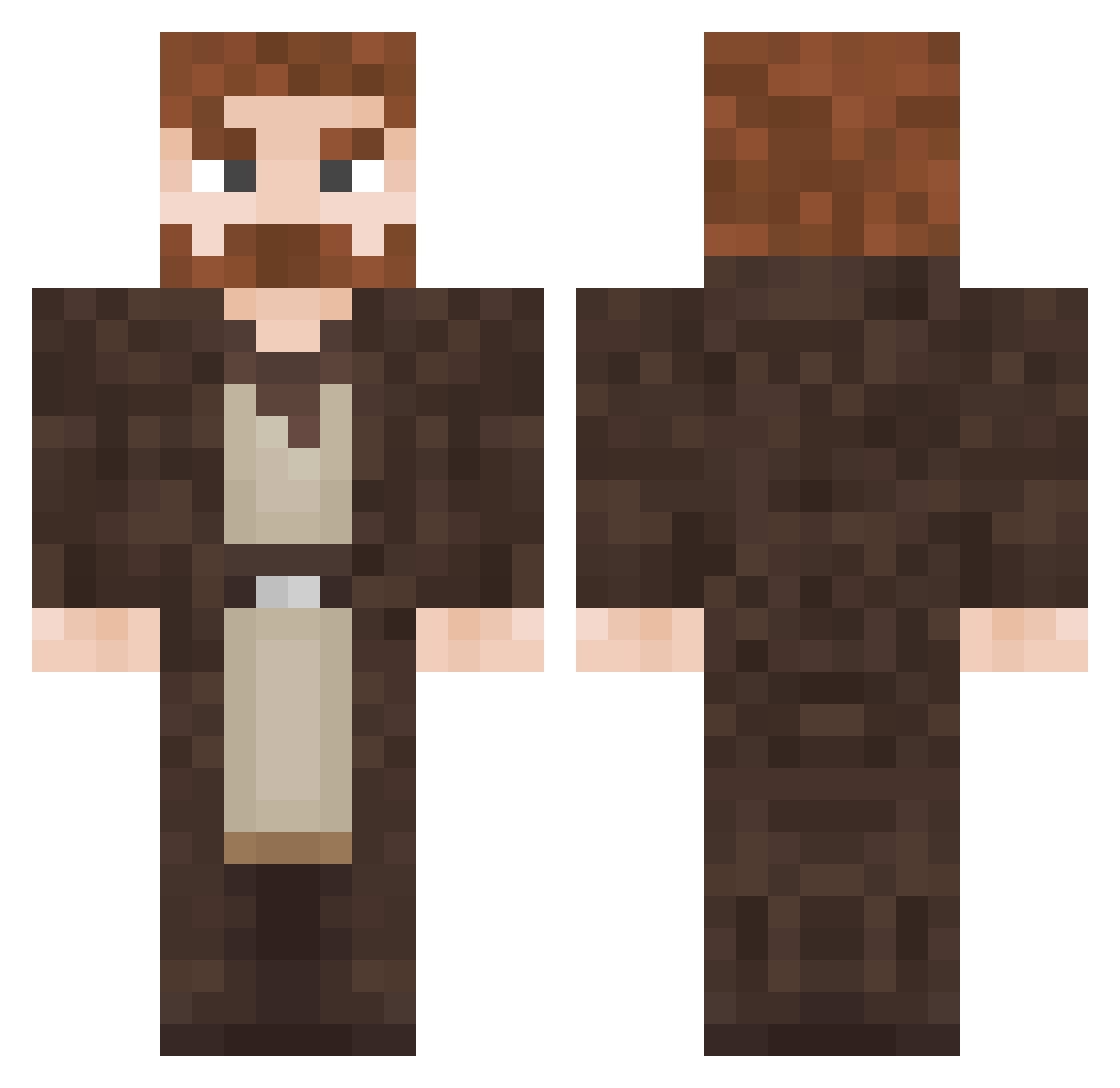 Homeslice1287 Minecraft skin, front and back view