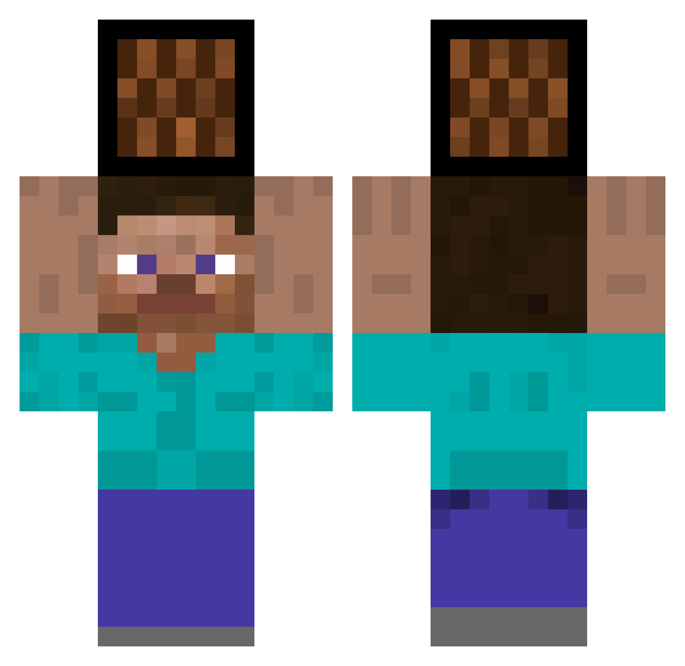 Pota_349 Minecraft skin, front and back view