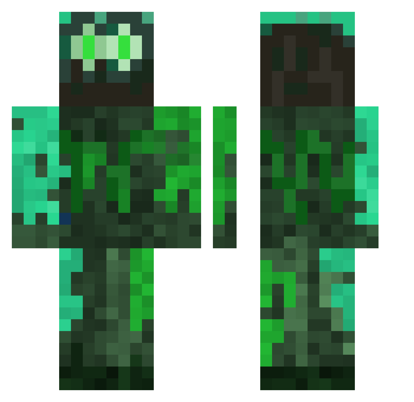 FountainOfOld Minecraft skin, front and back view