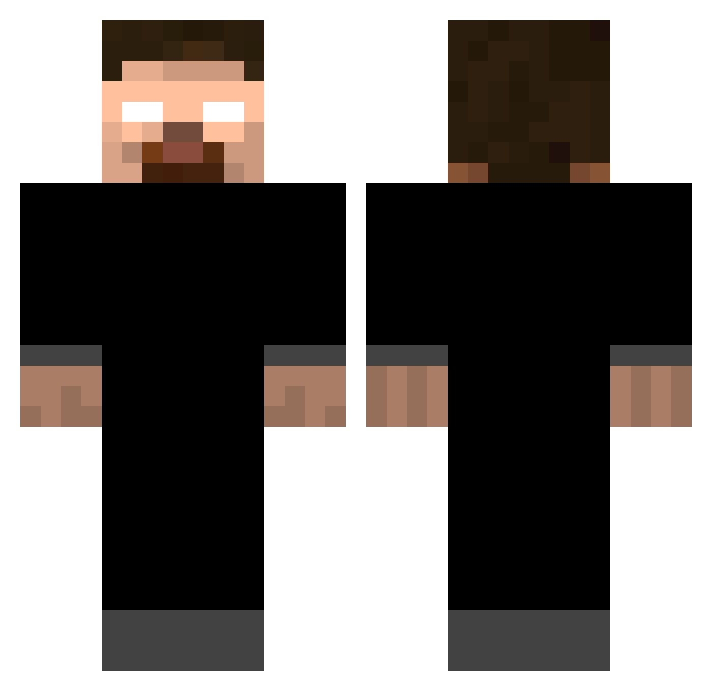 ScariestFob Minecraft skin, front and back view