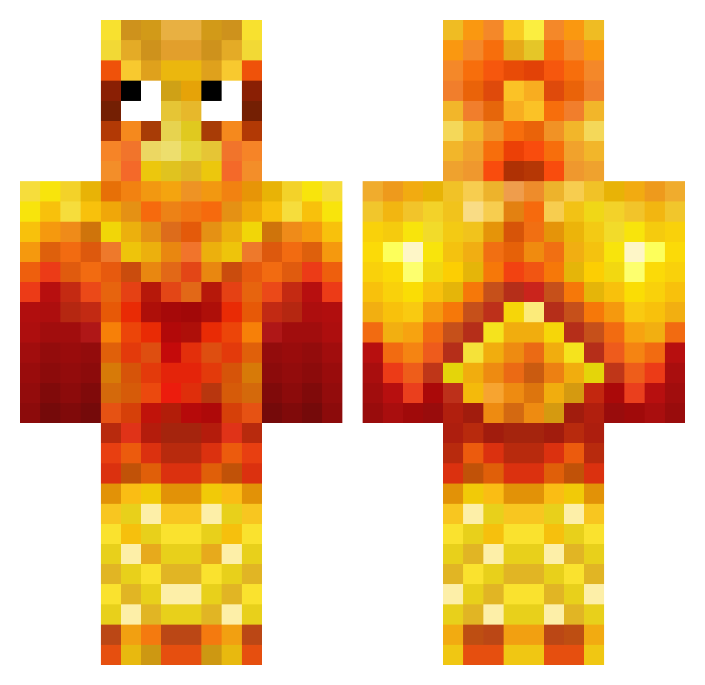 Phoenix_Games011 Minecraft skin, front and back view