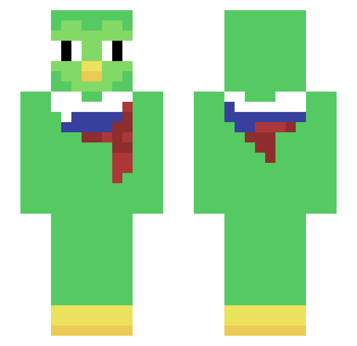 Chalina Minecraft skin, front and back view
