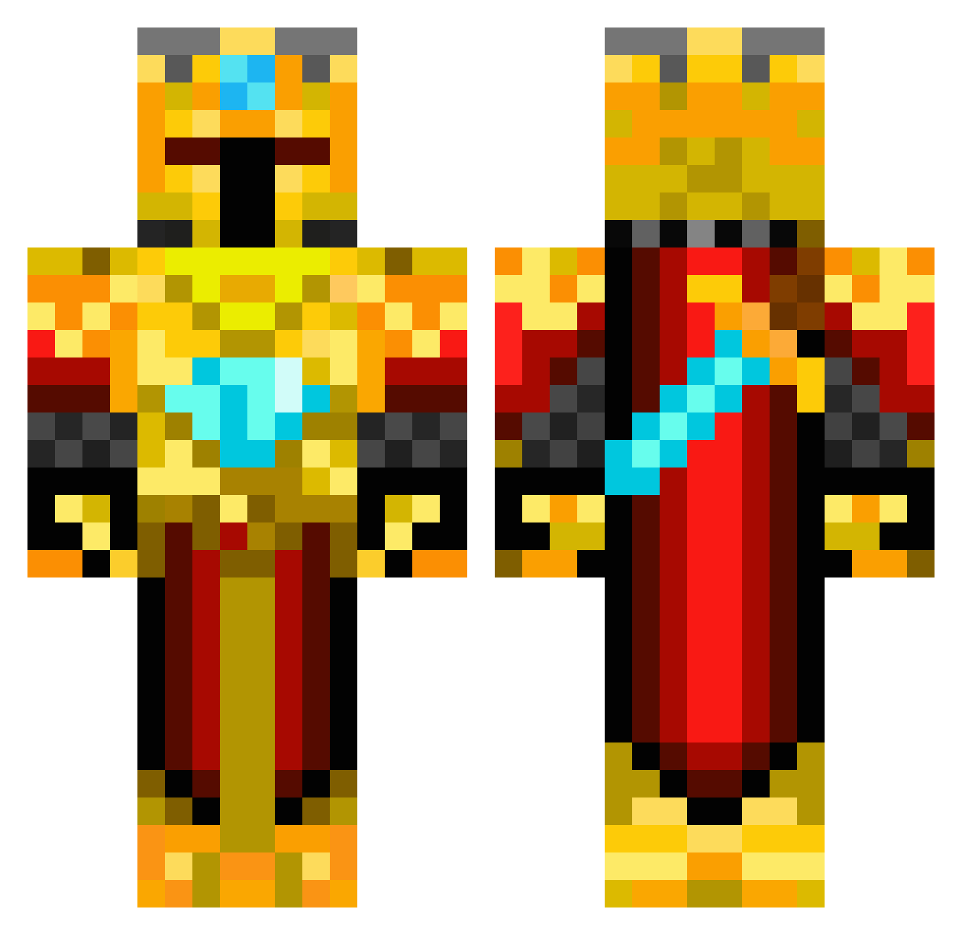 bigthunder10155 Minecraft skin, front and back view
