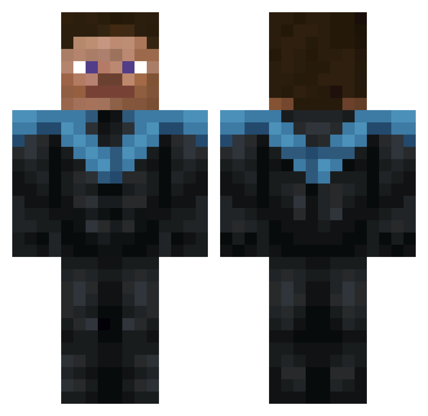 sienite Minecraft skin, front and back view