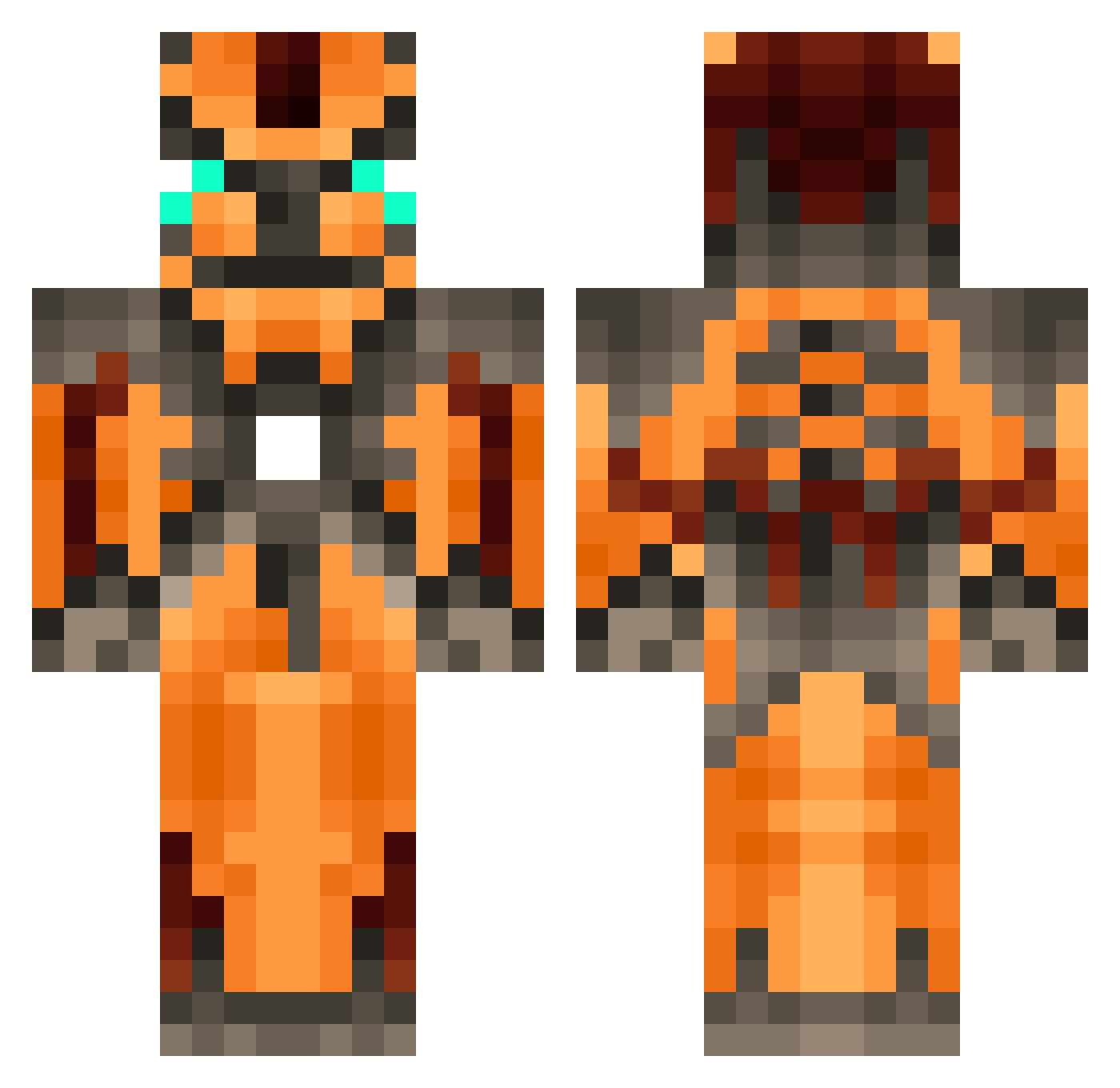 Sarocesch Minecraft skin, front and back view