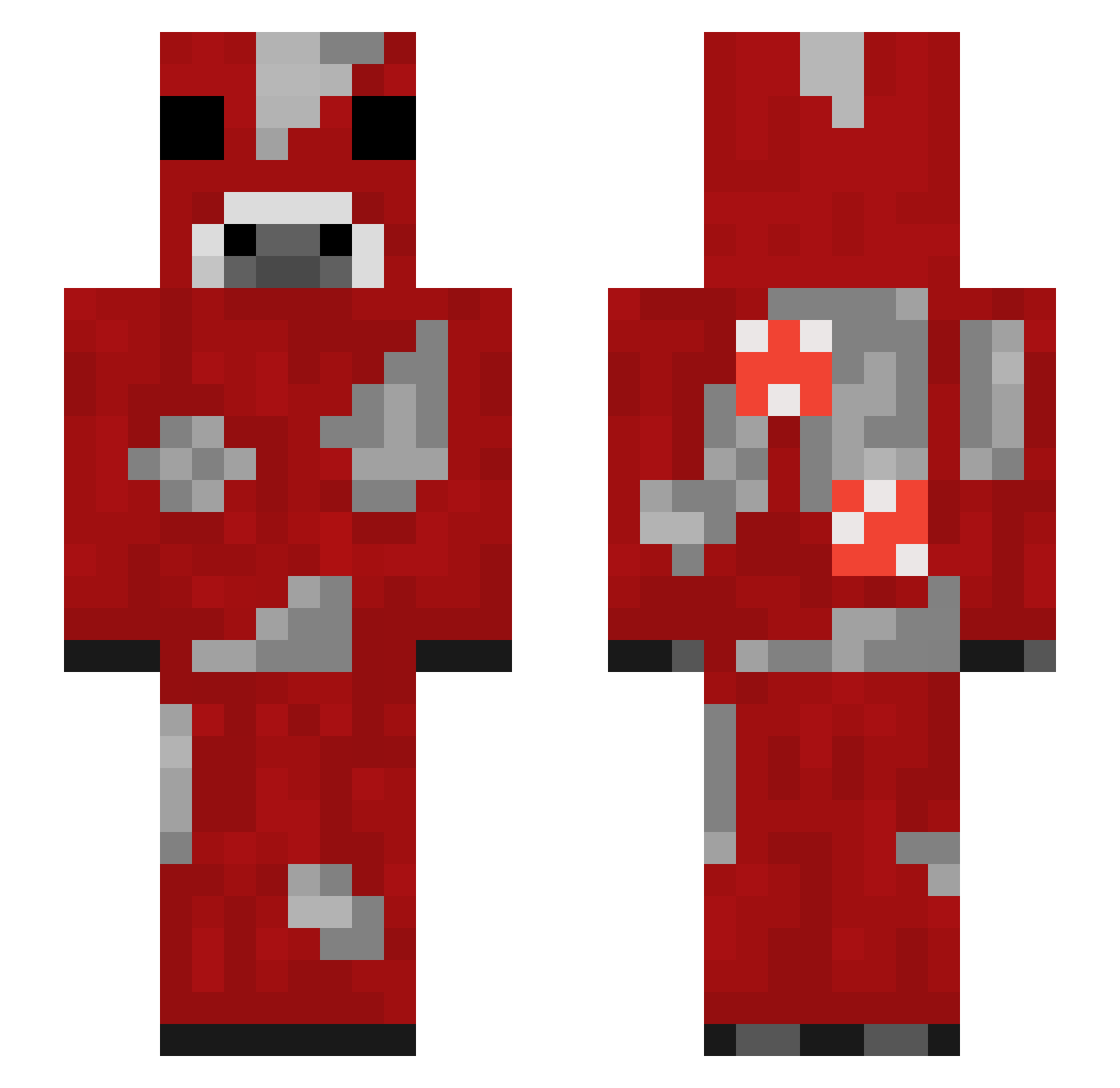 Chester14 Minecraft skin, front and back view