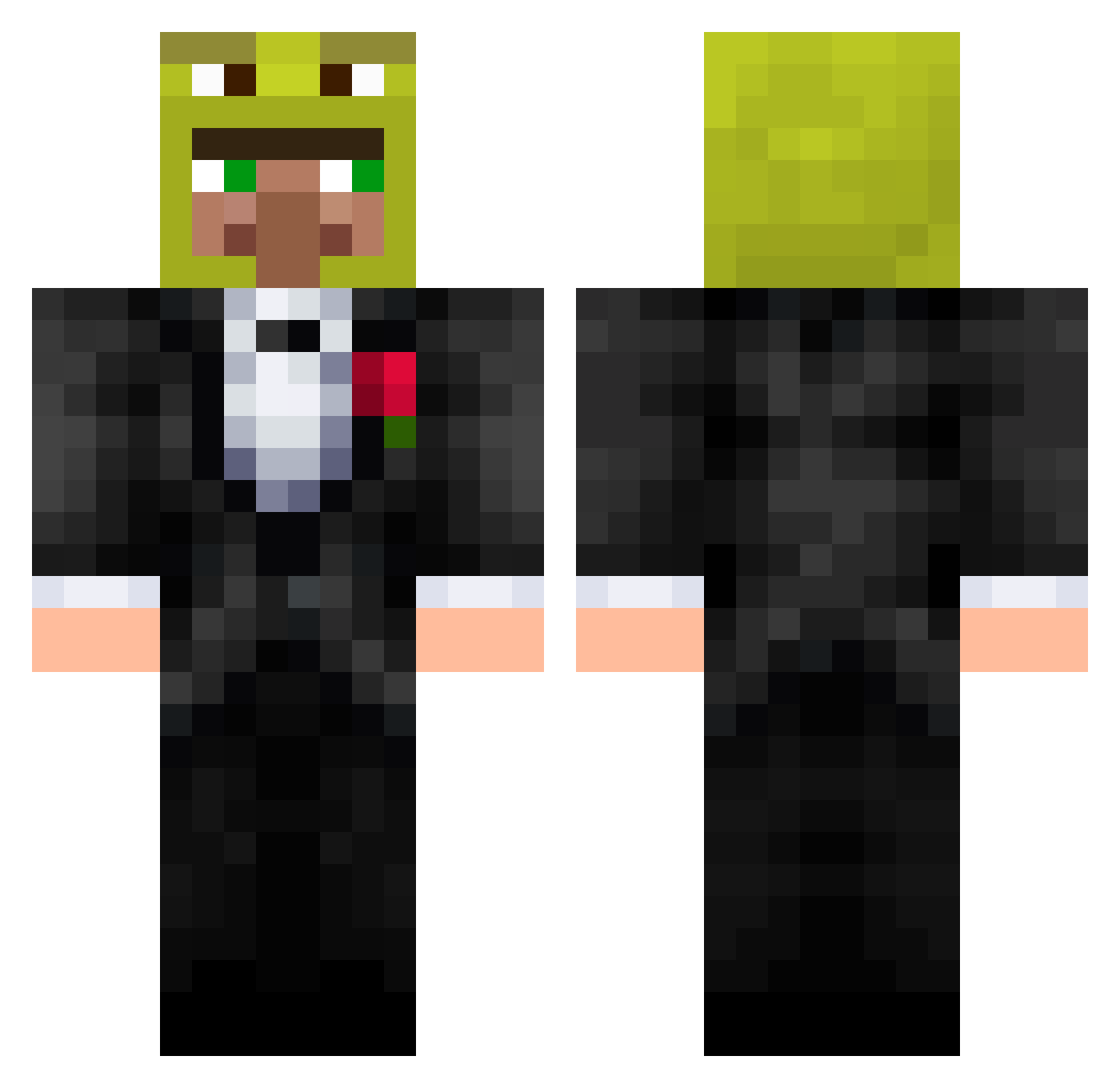 Vysch_ Minecraft skin, front and back view