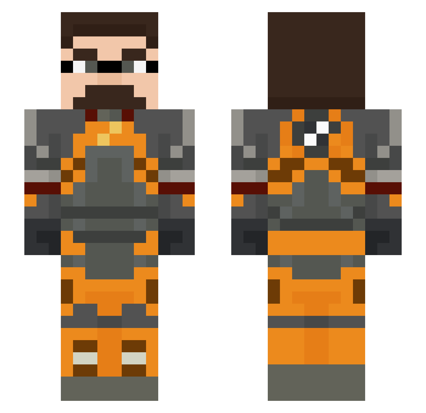 Juaco_Schust Minecraft skin, front and back view