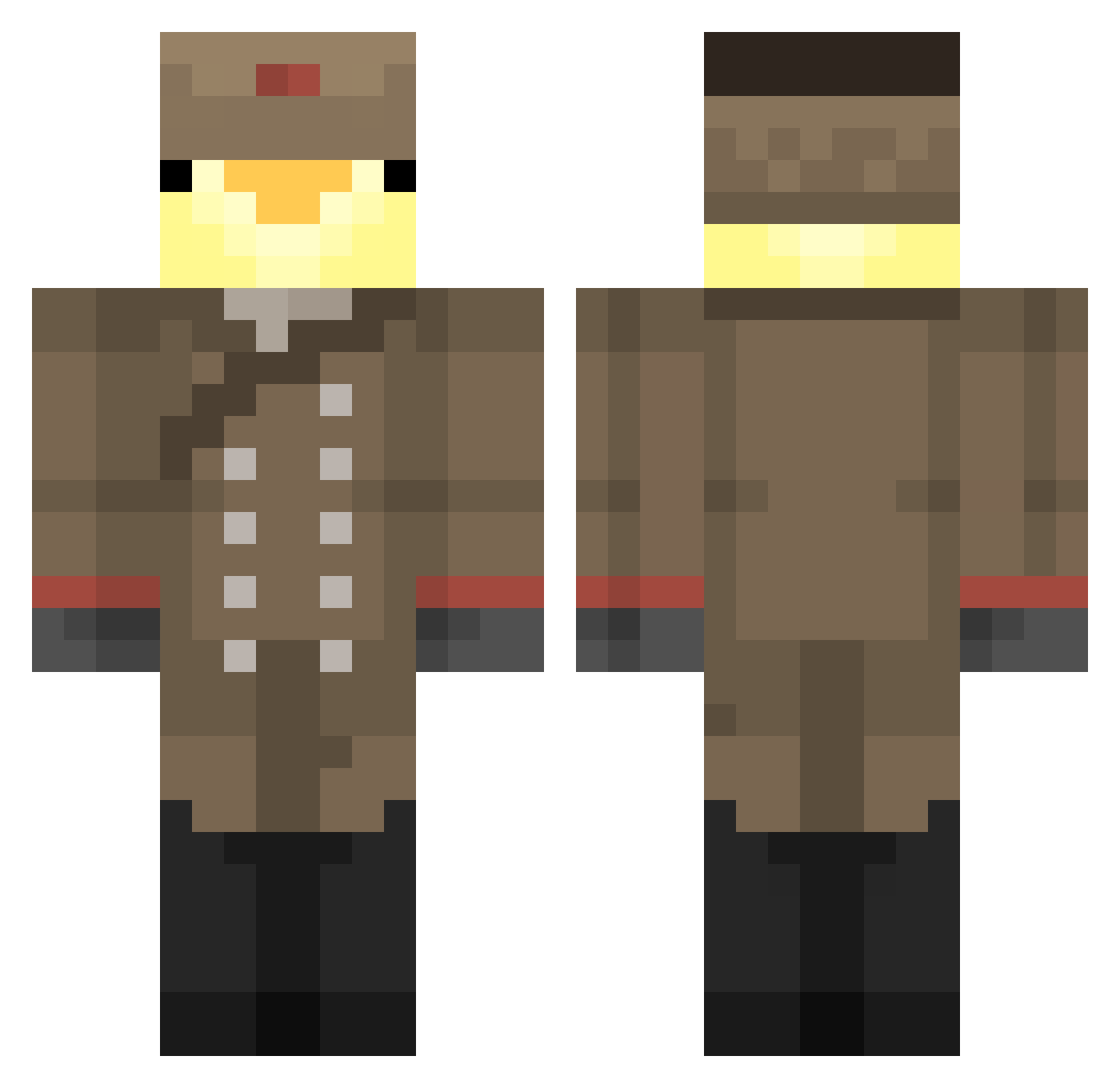 kekkeiqenkai Minecraft skin, front and back view
