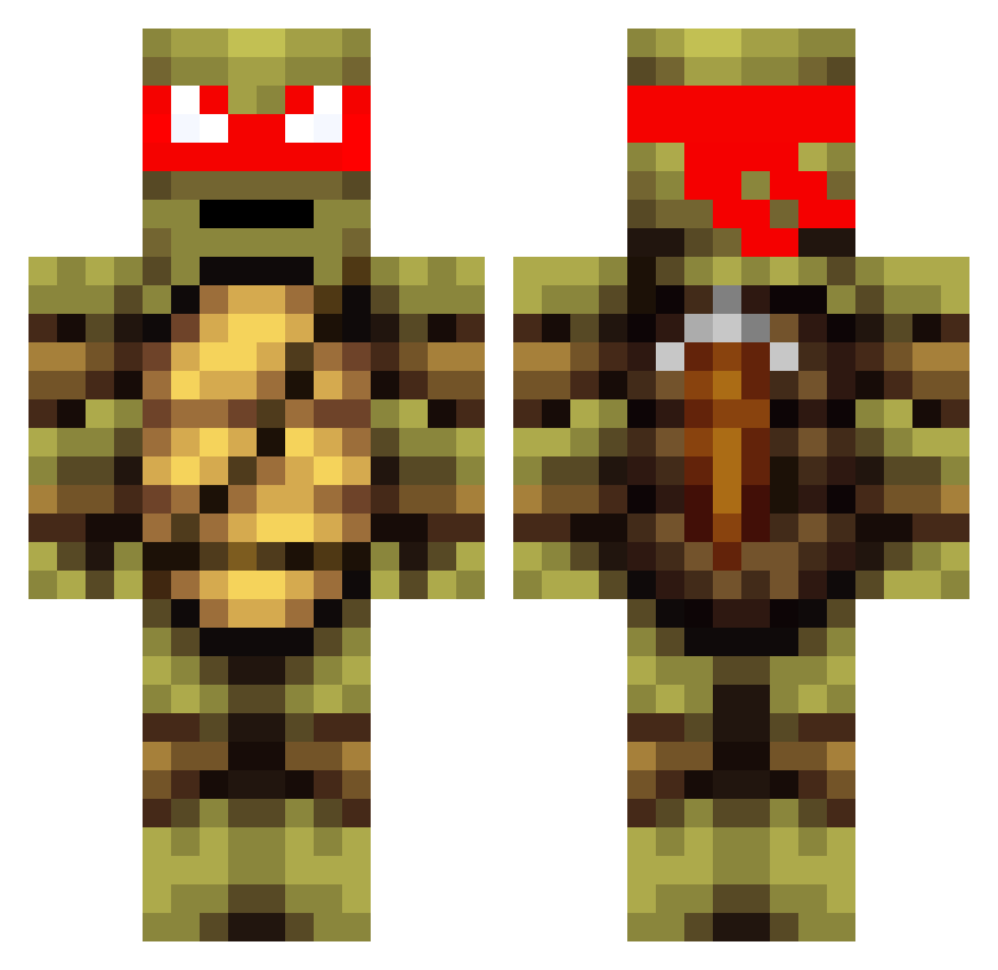 Assassin5478 Minecraft skin, front and back view
