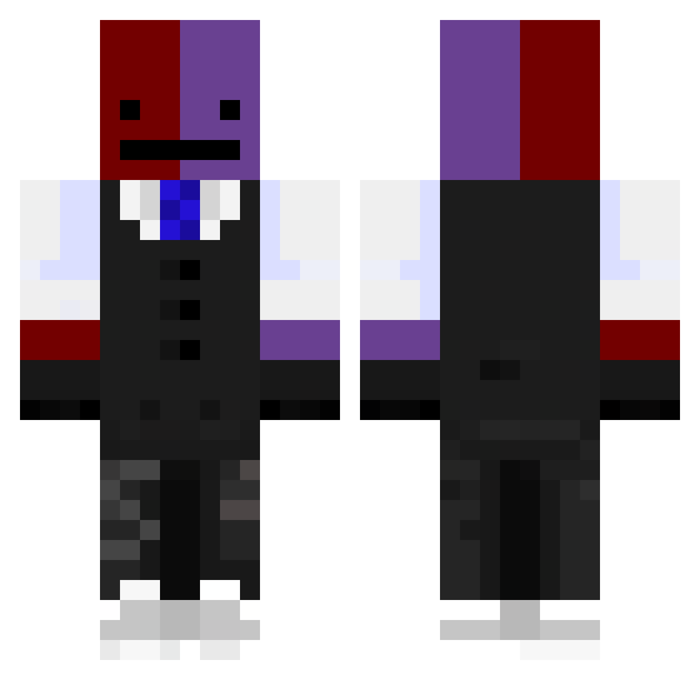 Gorry144 Minecraft skin, front and back view