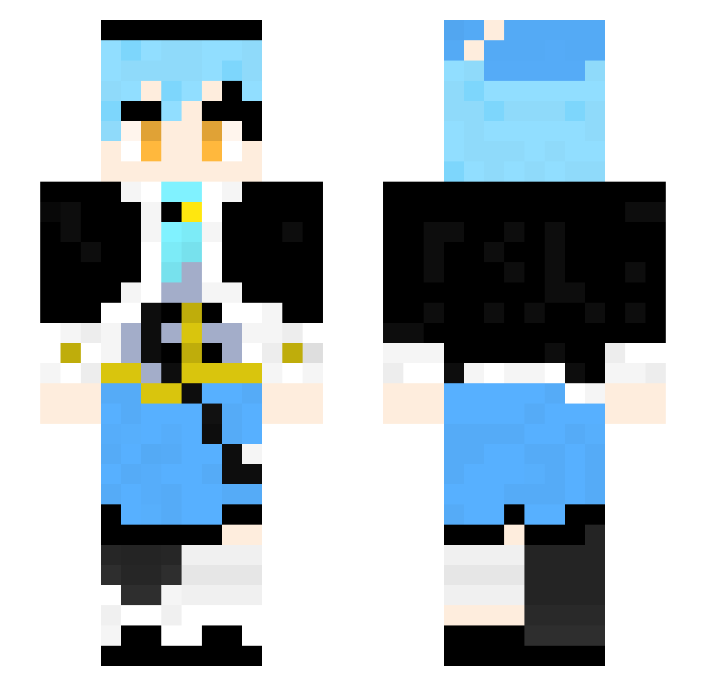 uemura_shion Minecraft skin, front and back view