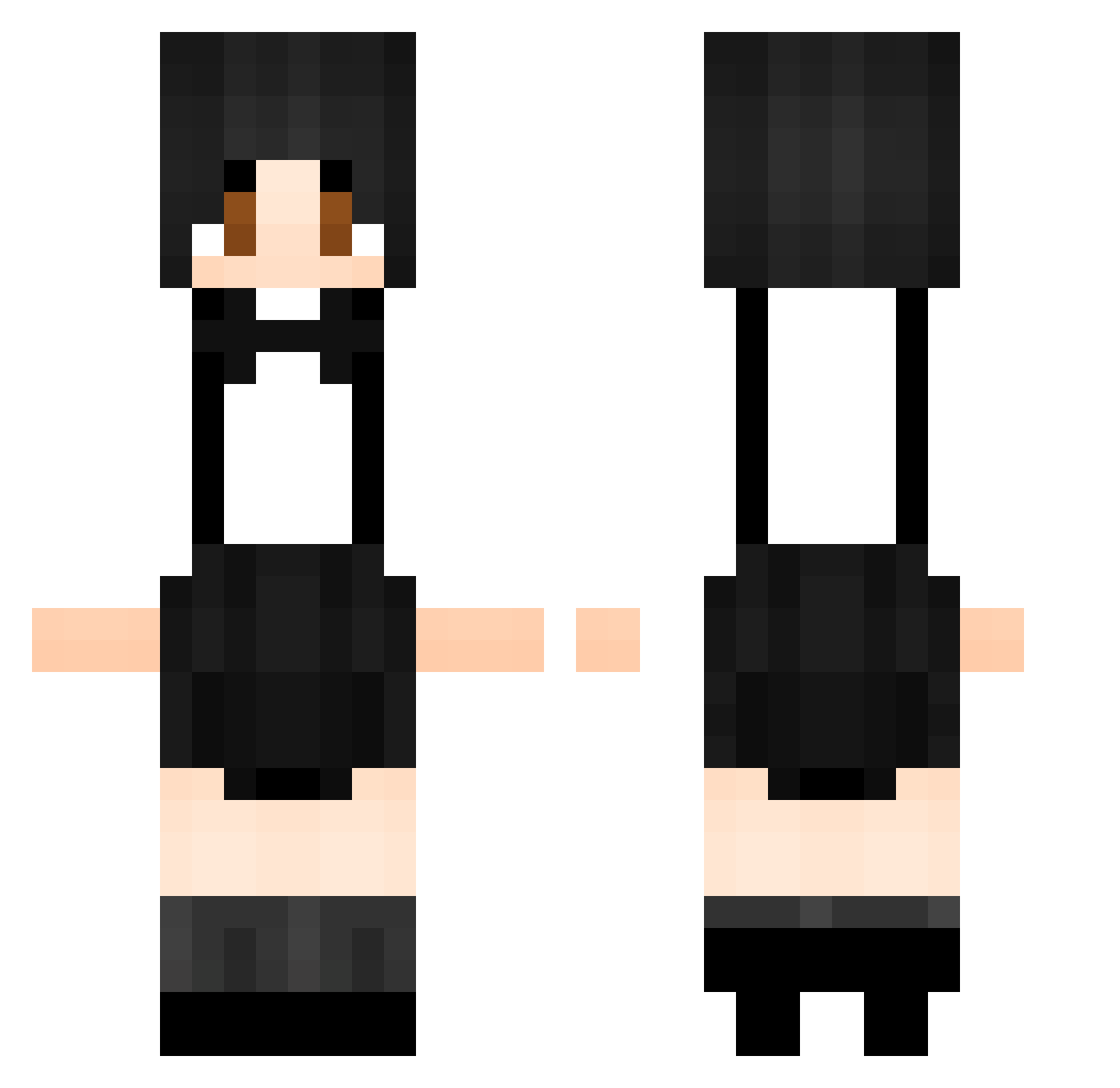 Ekadesh Minecraft skin, front and back view