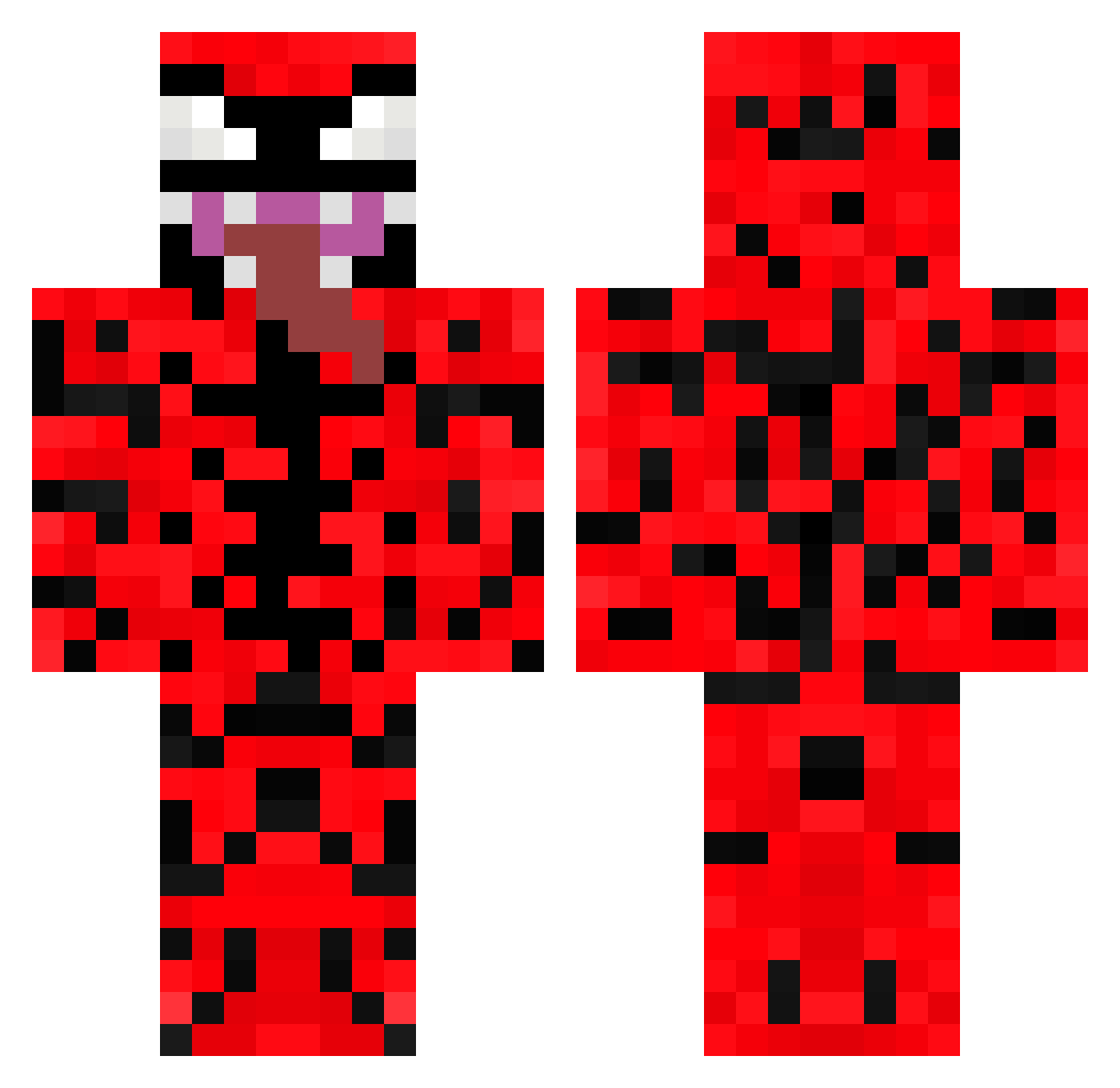 Ieatpoop9 Minecraft skin, front and back view