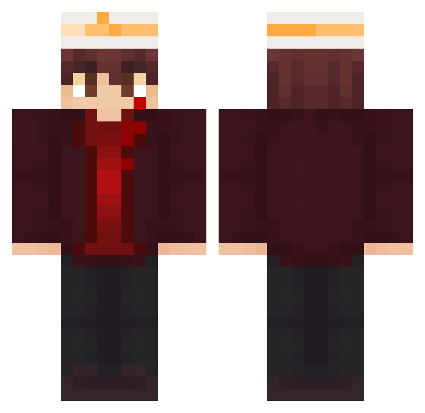 TheHat_ Minecraft skin, front and back view