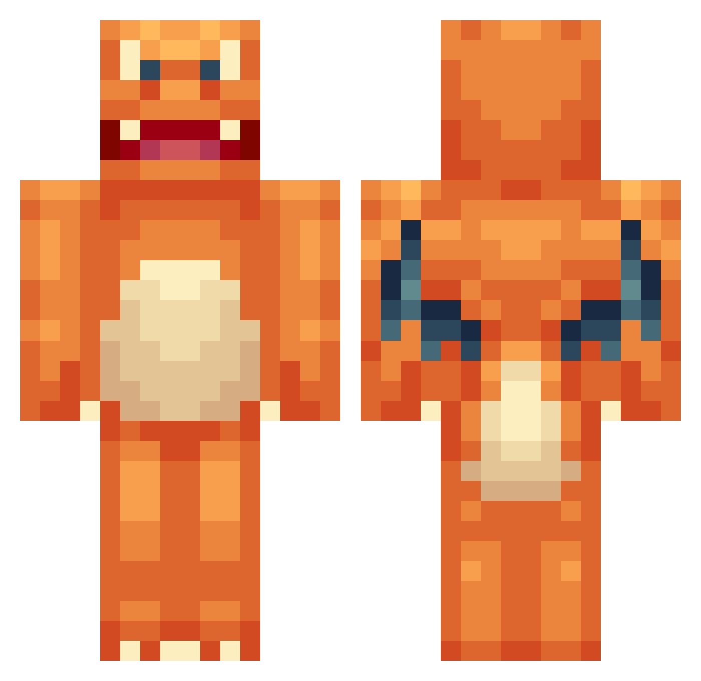 Misamo_Sana Minecraft skin, front and back view