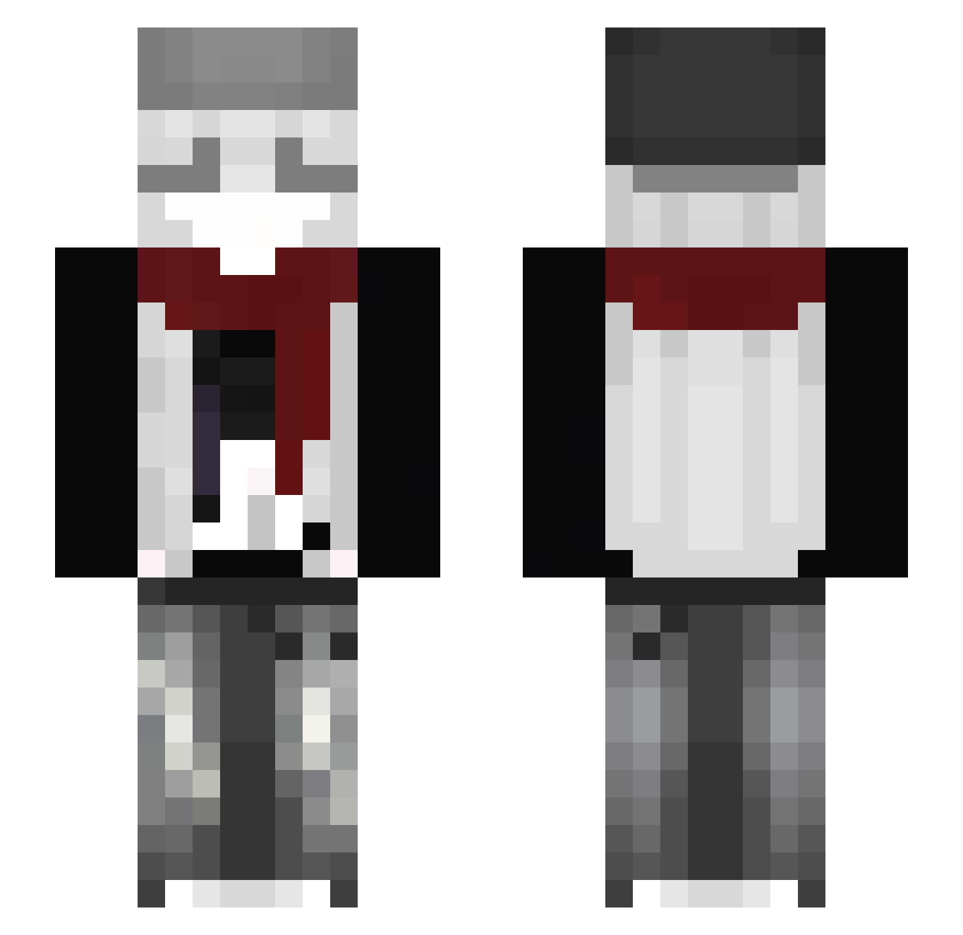 Fay0l Minecraft skin, front and back view