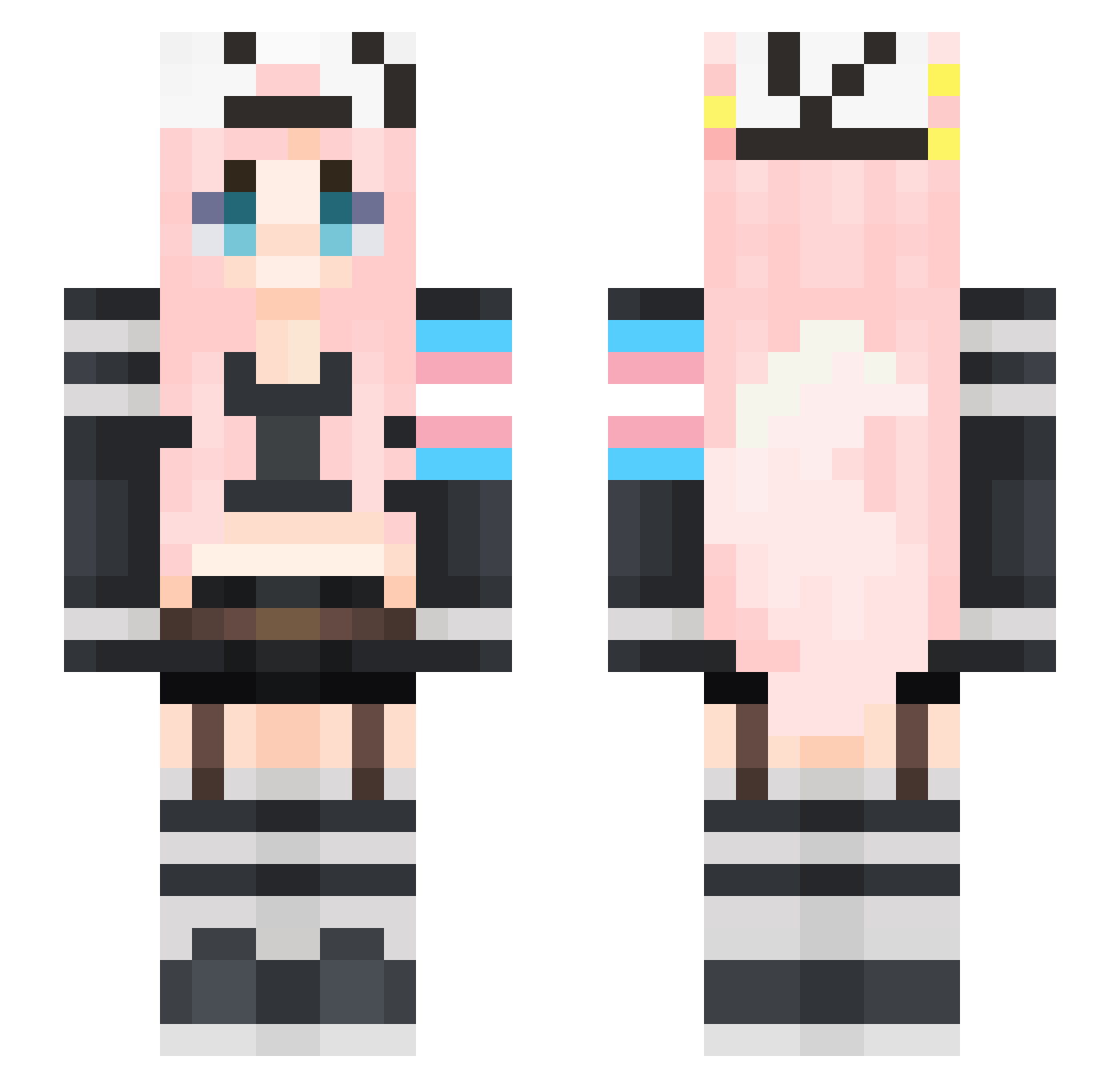 ShimaChii_ Minecraft skin, front and back view