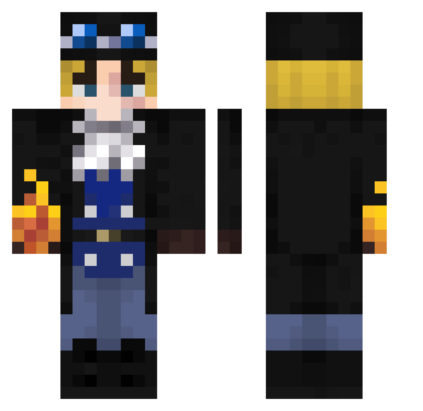 Maksusss Minecraft skin, front and back view