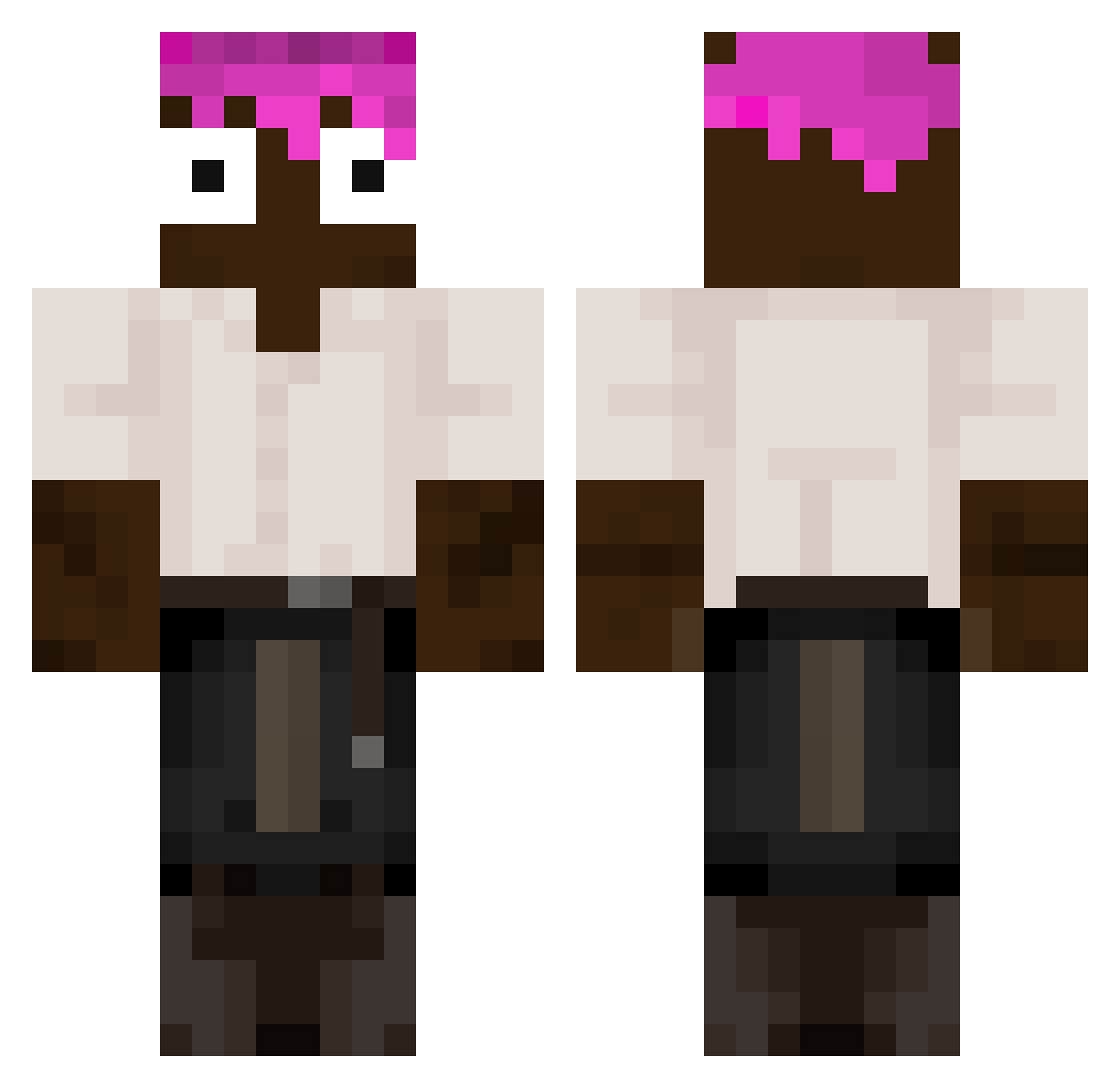 Yeow_n12 Minecraft skin, front and back view