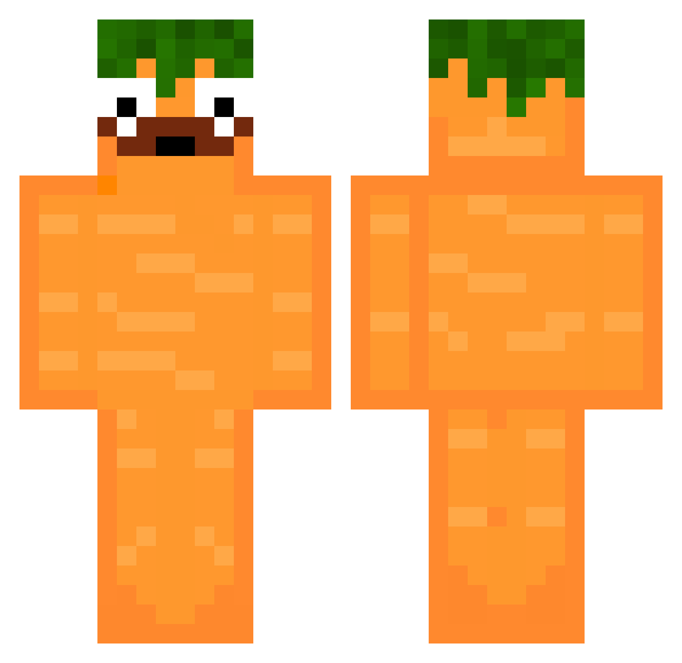 Fantastic_ Minecraft skin, front and back view