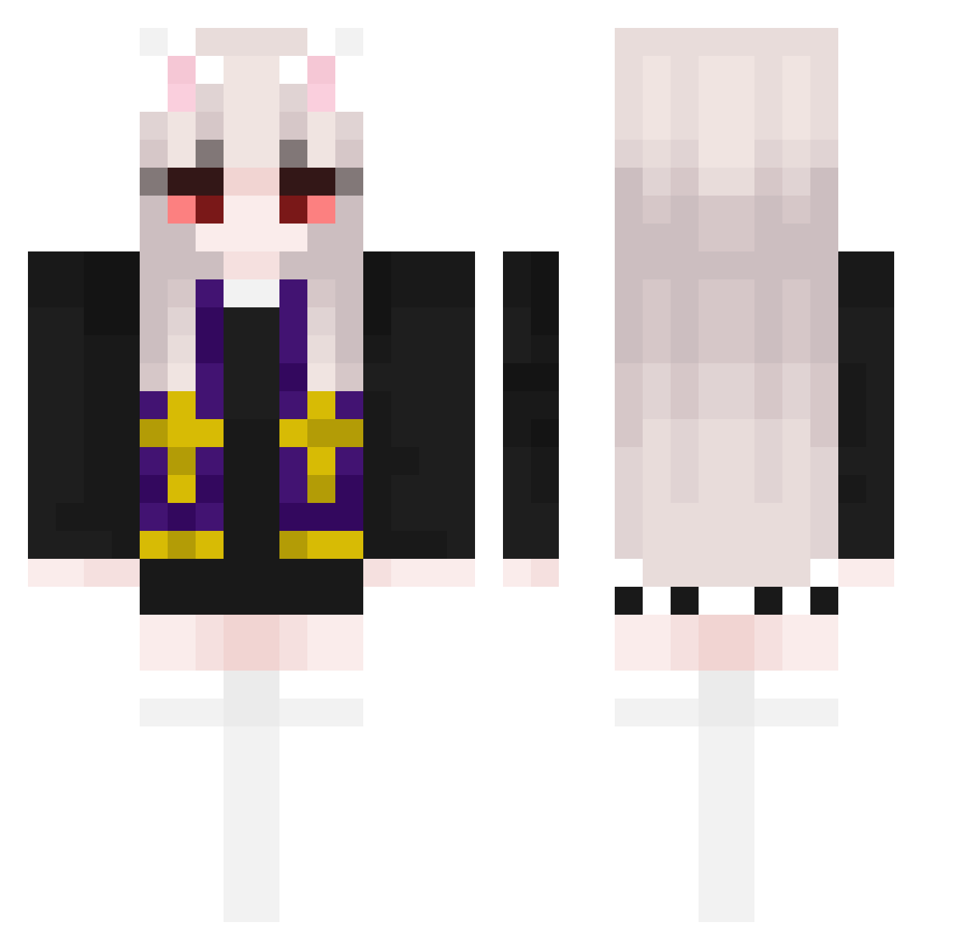 PEAK08 Minecraft skin, front and back view