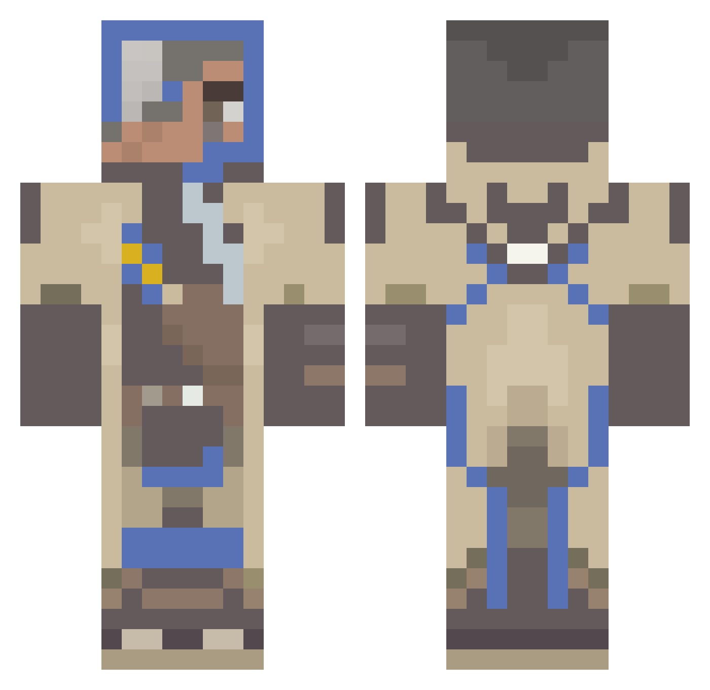 March____ Minecraft skin, front and back view