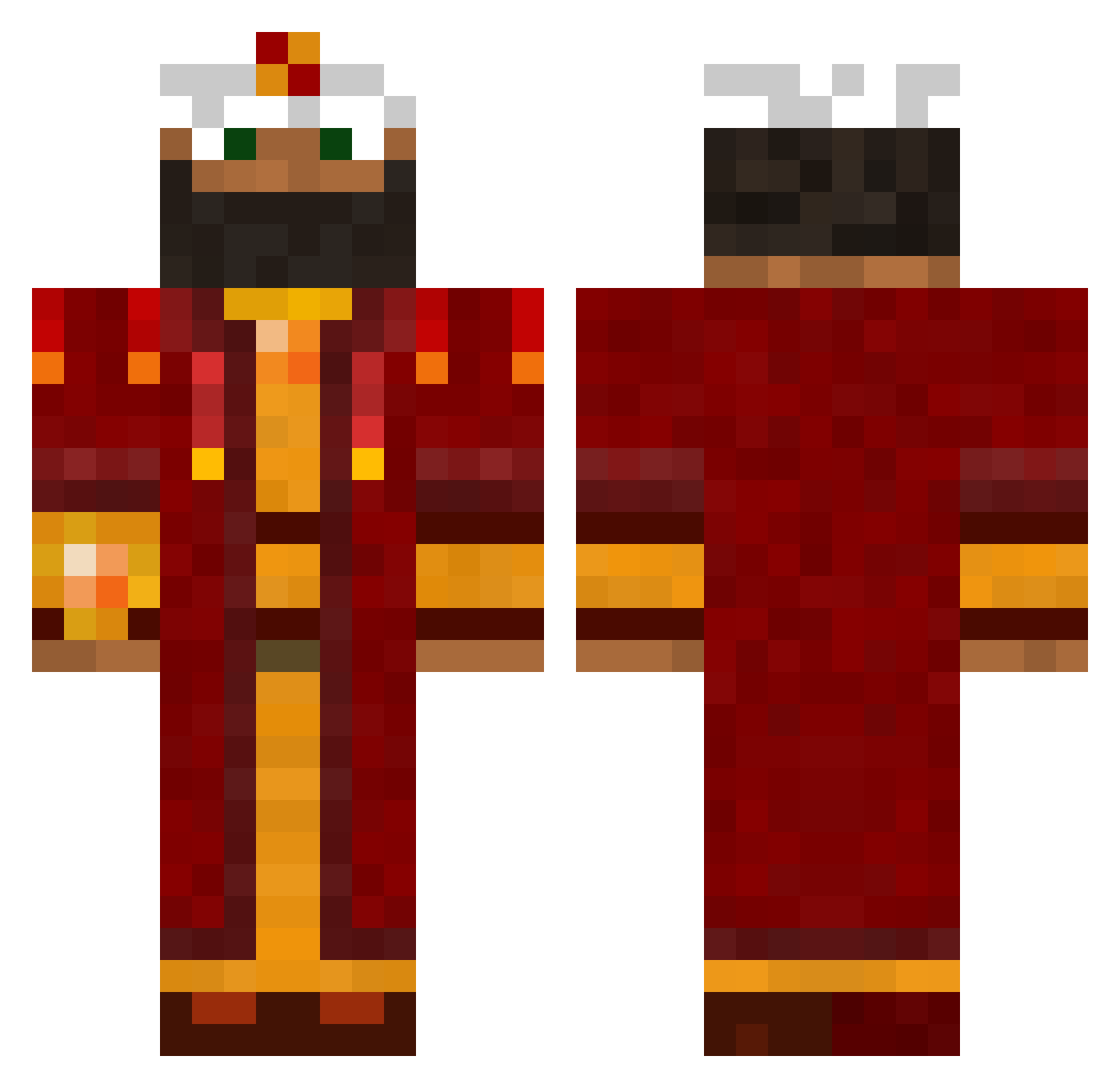 EMREysr Minecraft skin, front and back view
