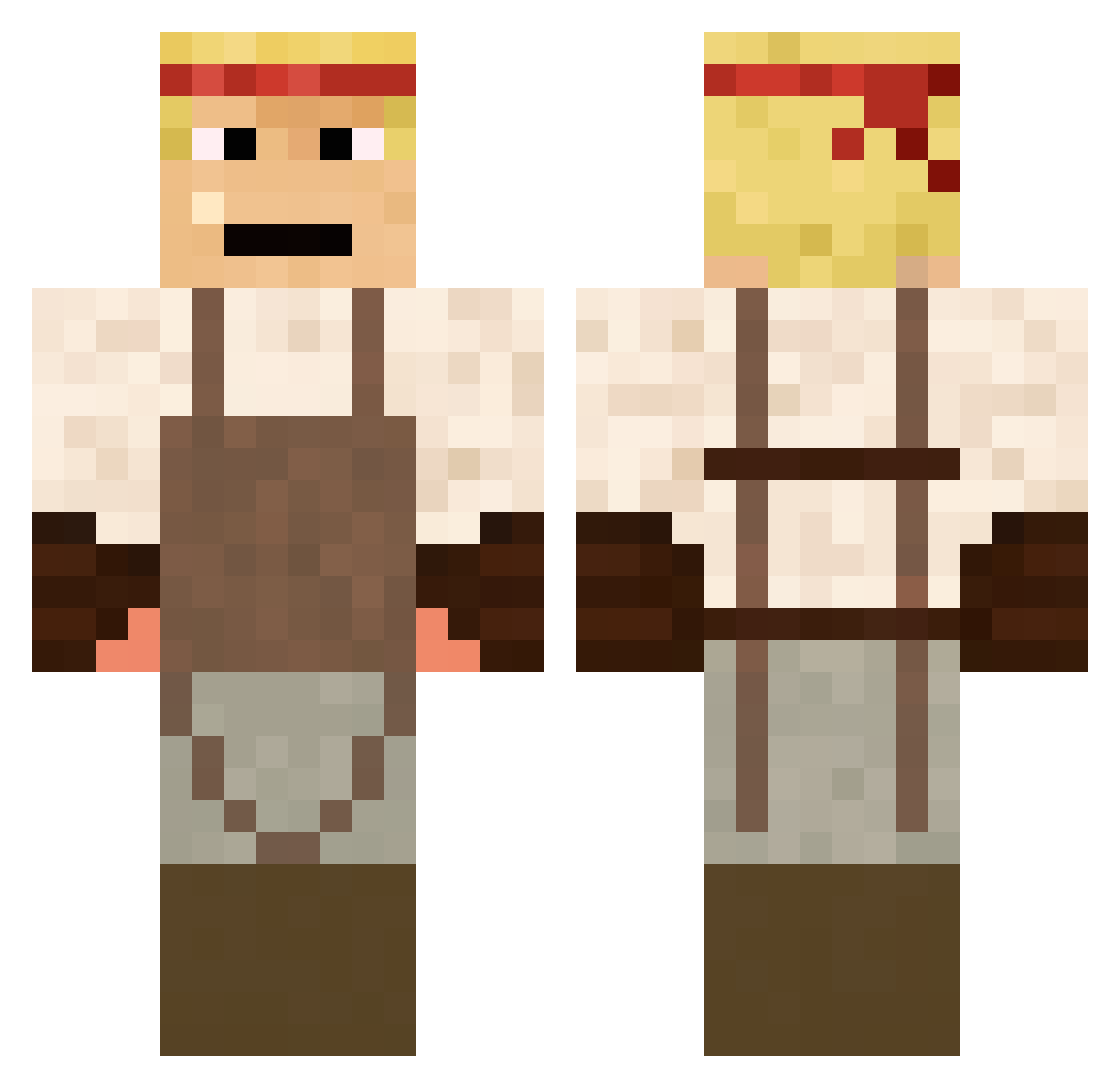 Kolicoko Minecraft skin, front and back view