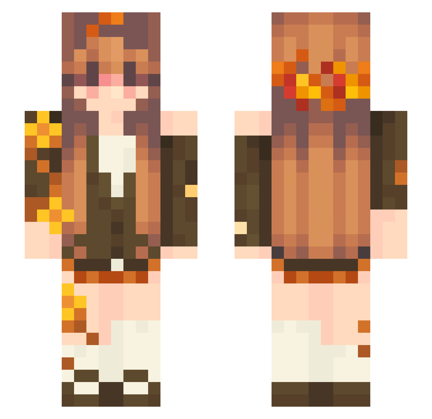 yuyouyo Minecraft skin, front and back view
