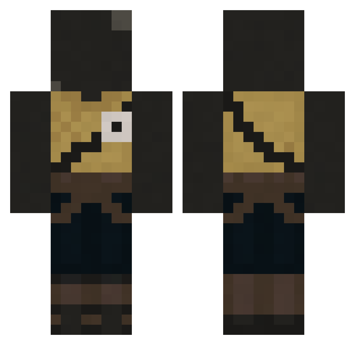 conga33 Minecraft skin, front and back view