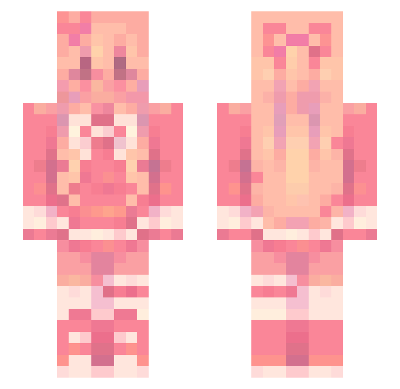Loaf10 Minecraft skin, front and back view