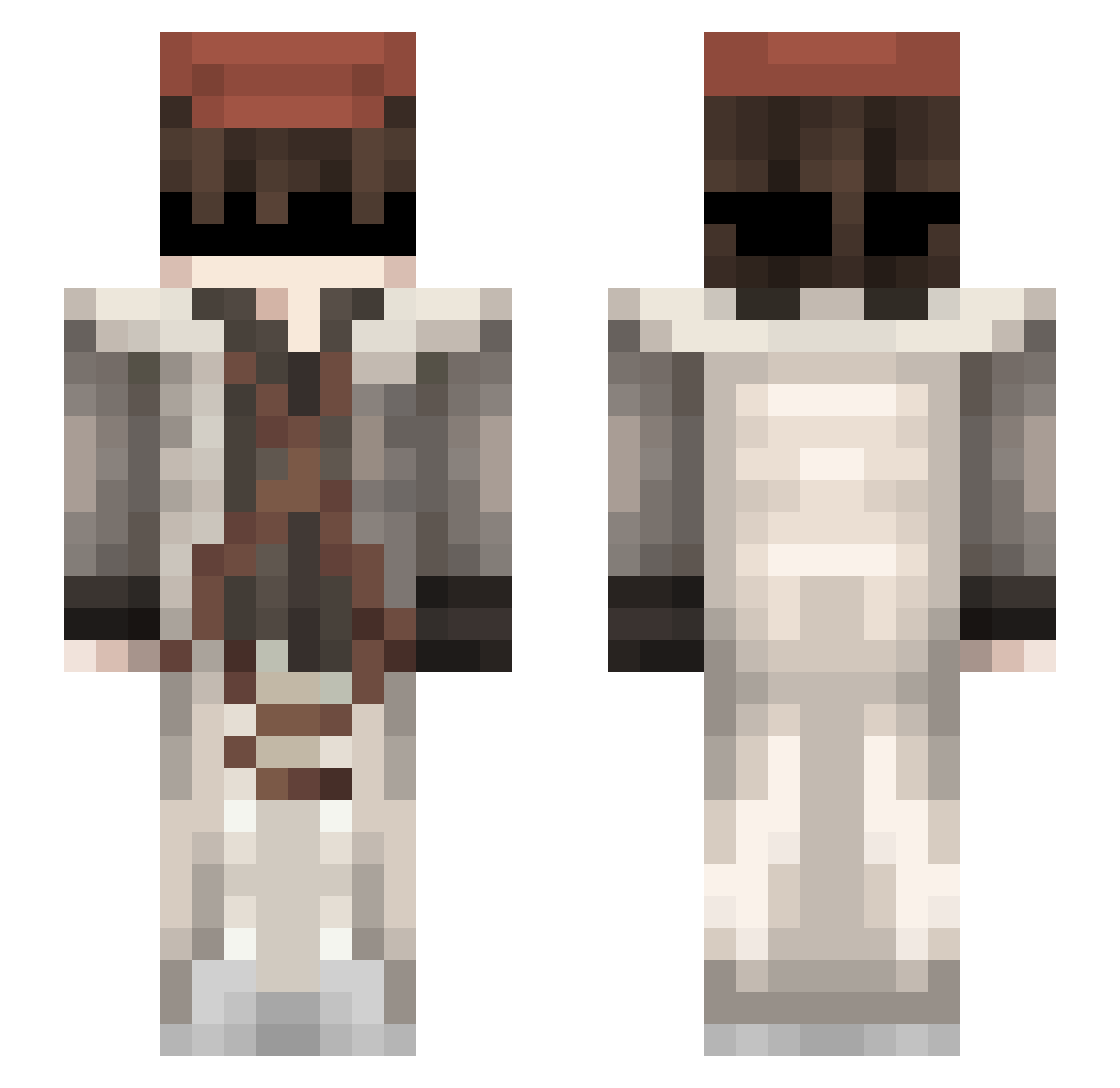 ShyQuacker Minecraft skin, front and back view