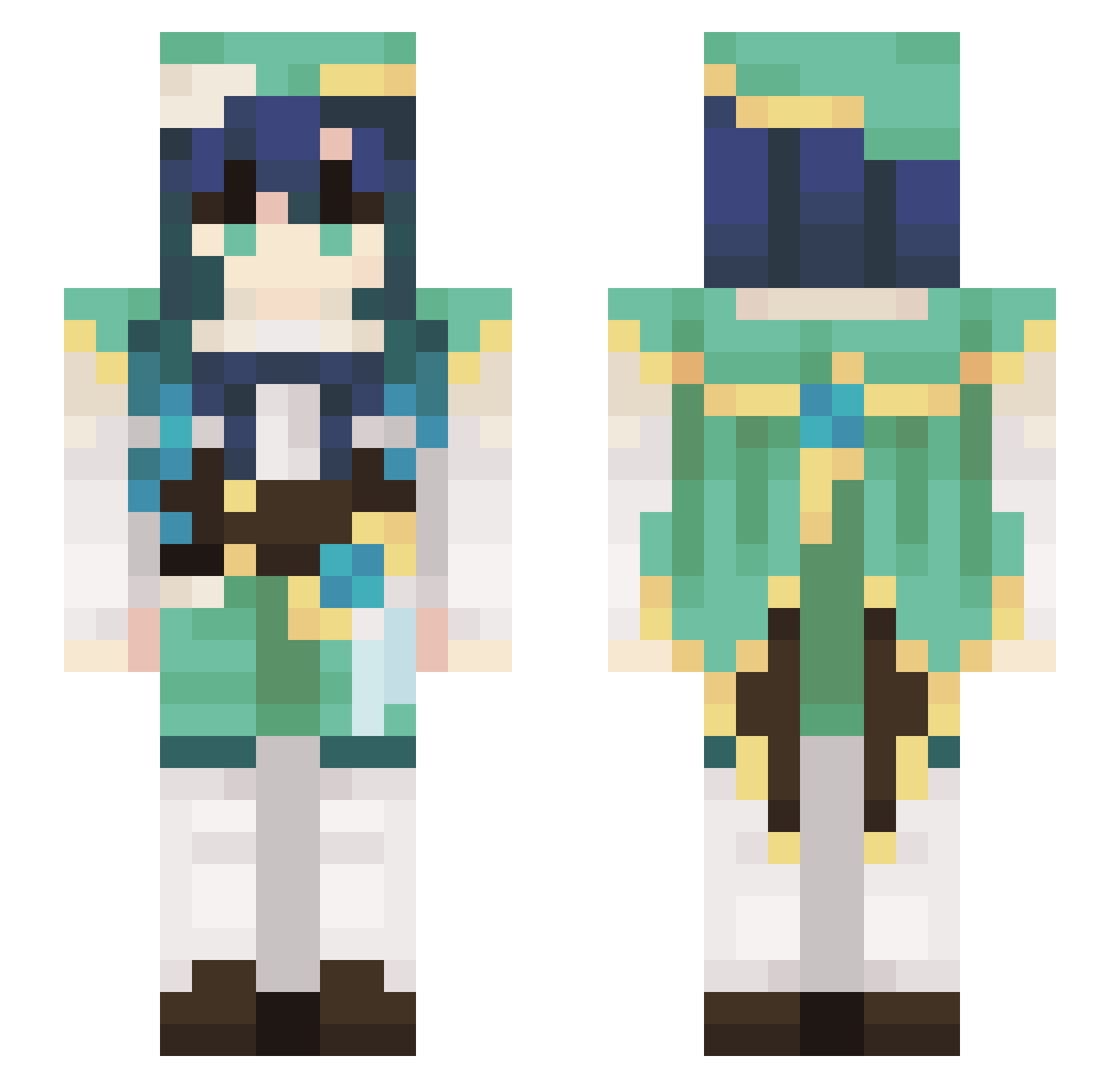 wufengqwq233 Minecraft skin, front and back view