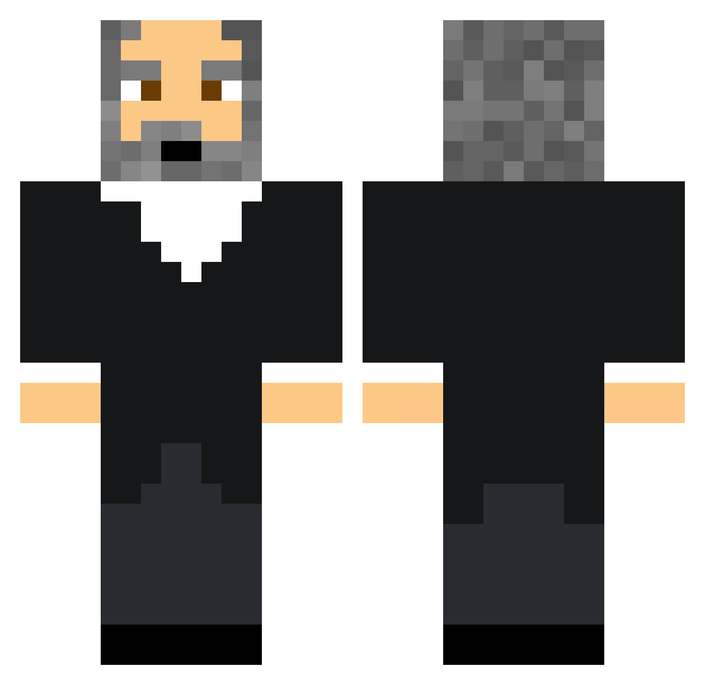 KarlMarxWasTaken Minecraft skin, front and back view