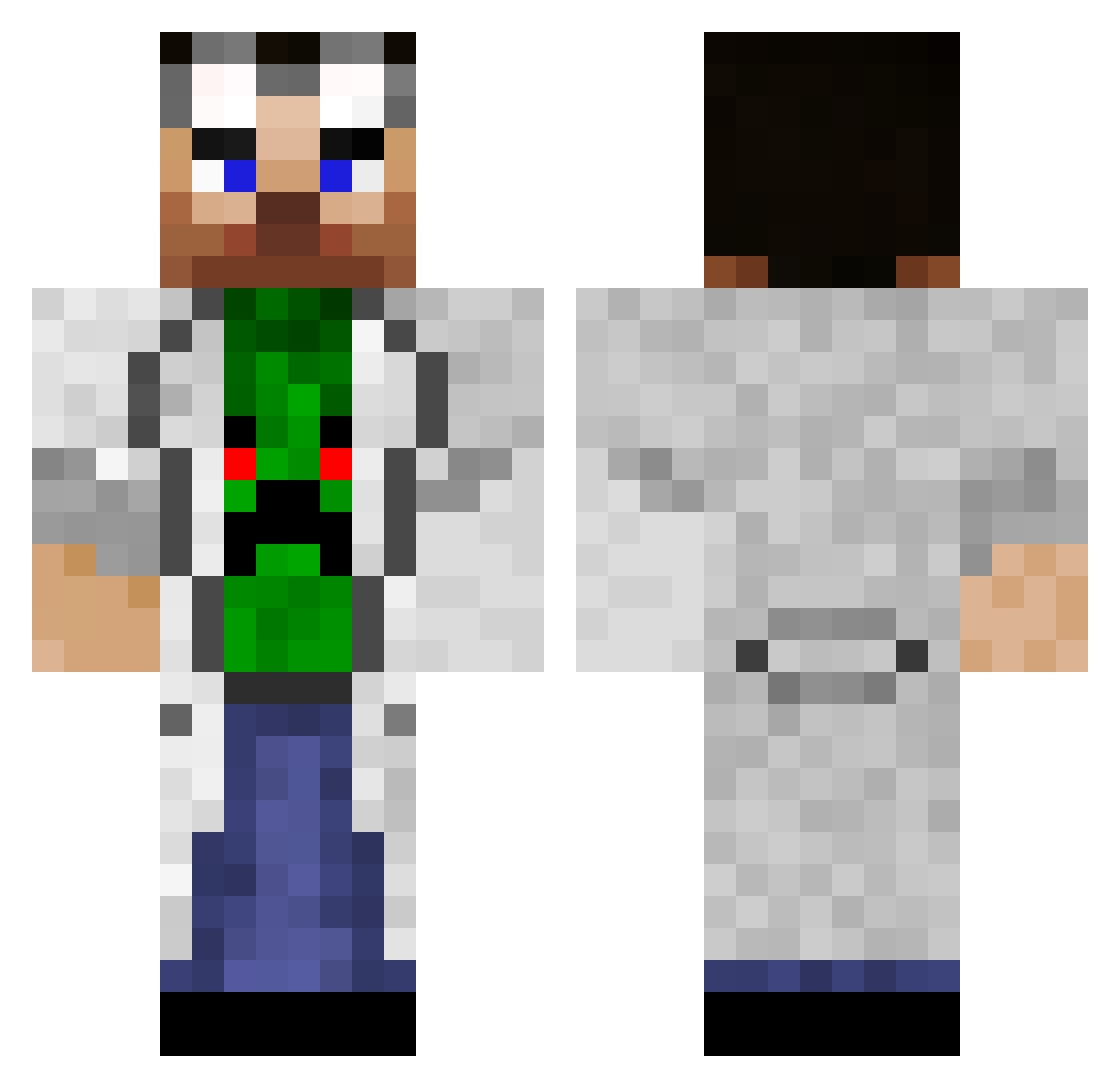 Twill Minecraft skin, front and back view