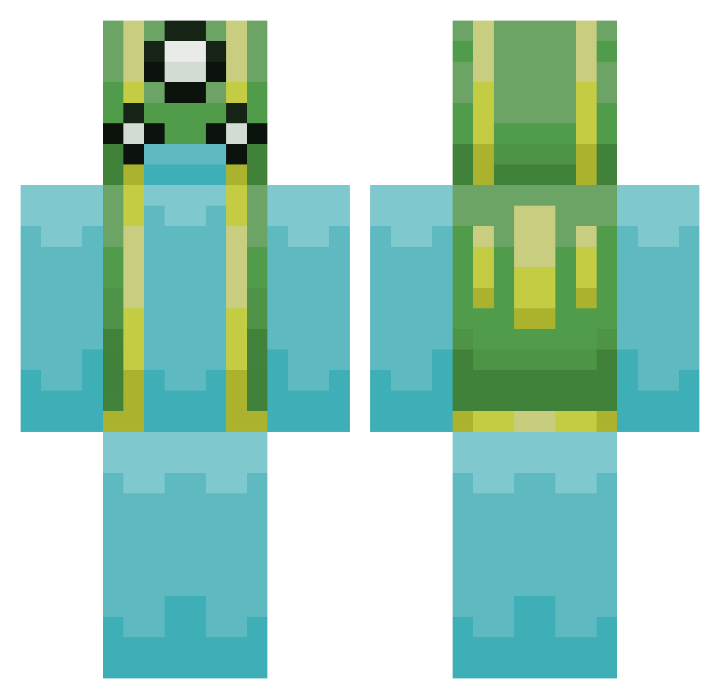 siiikz Minecraft skin, front and back view