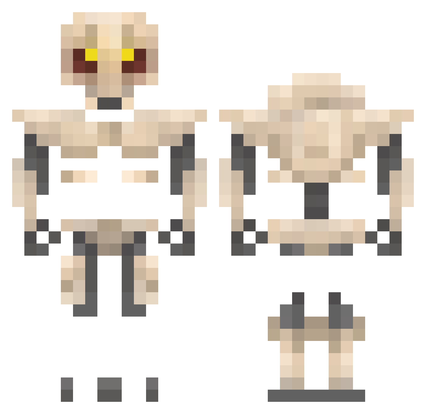 Grievous Minecraft skin, front and back view