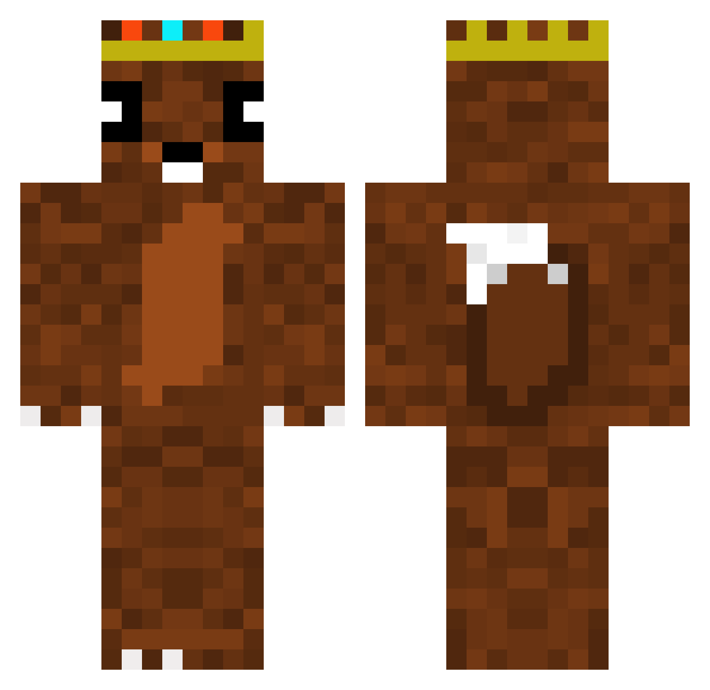 ChipsTitz Minecraft skin, front and back view