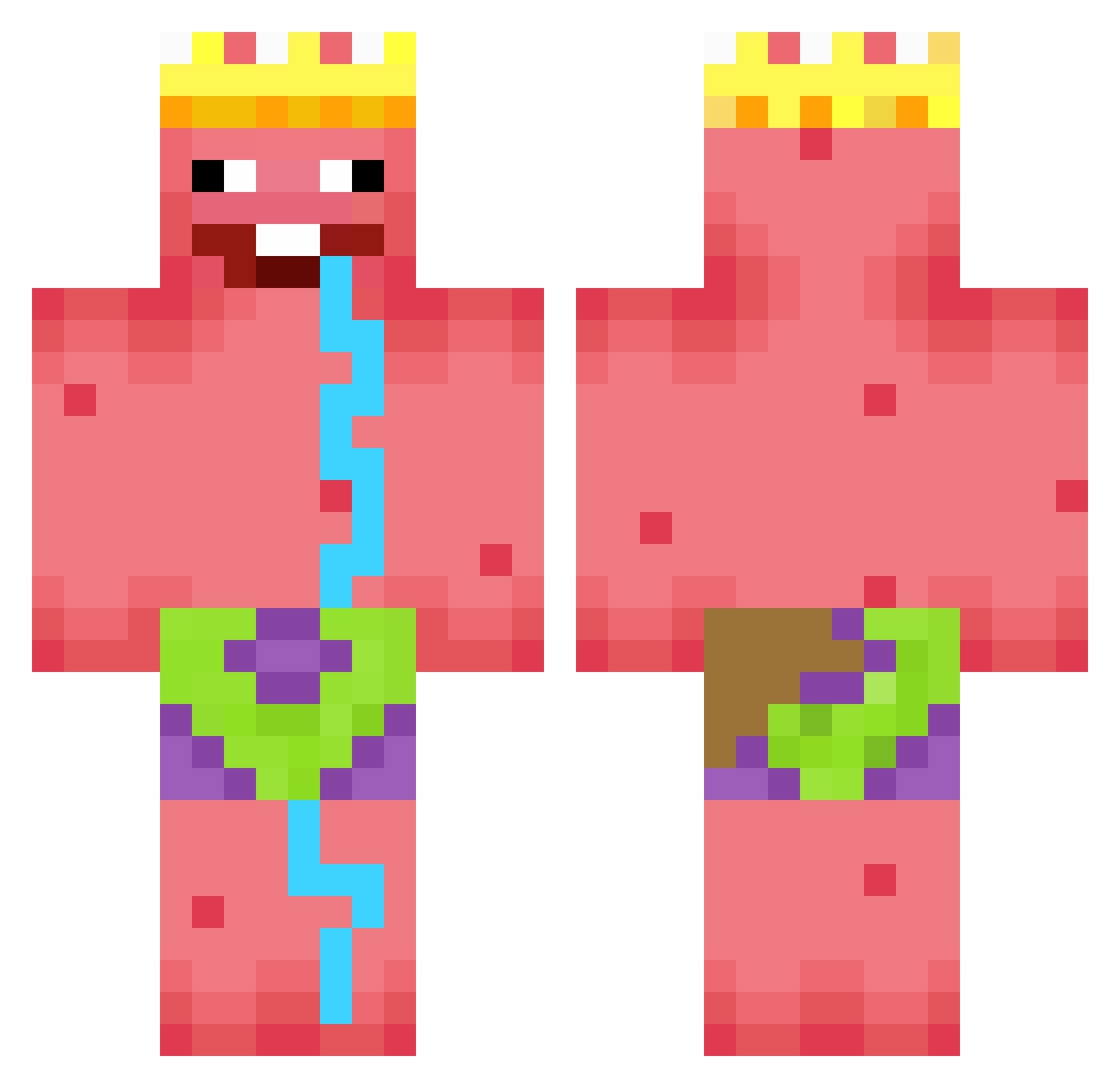 Arthur26022012 Minecraft skin, front and back view