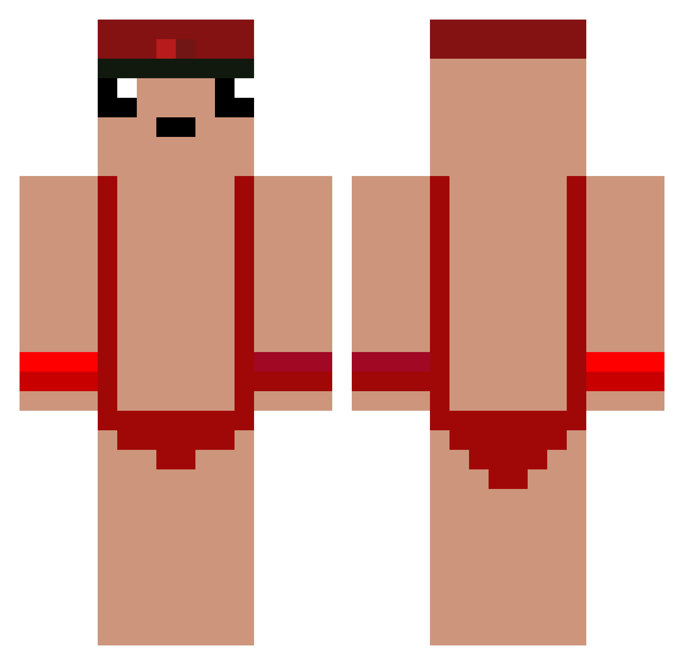 Outremer Minecraft skin, front and back view
