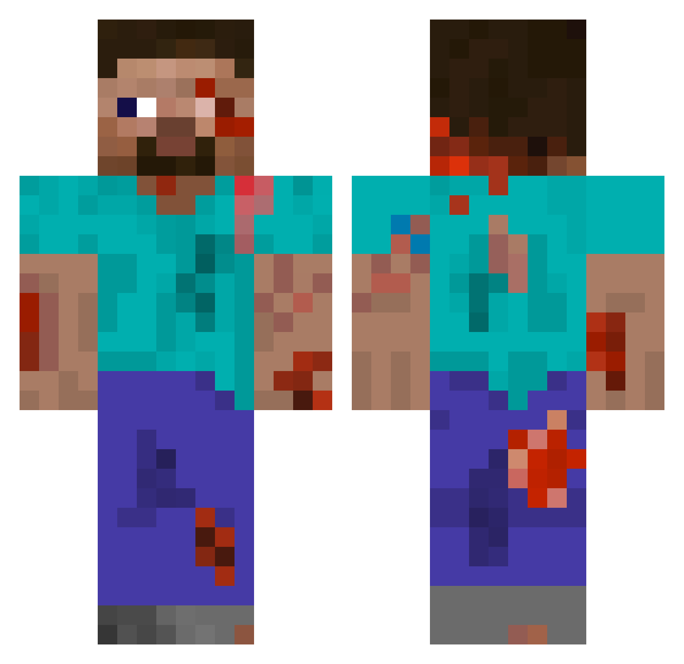 Th3SmallLif3 Minecraft skin, front and back view