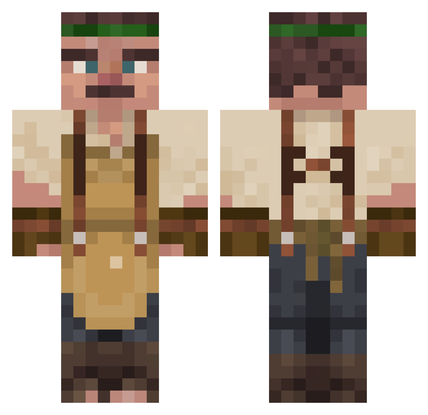Manne_The_King Minecraft skin, front and back view