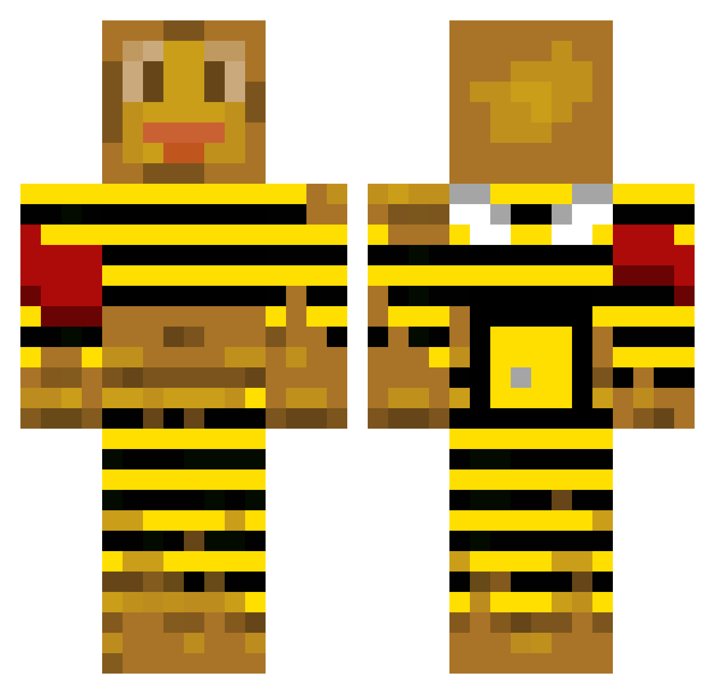 evotsserc Minecraft skin, front and back view