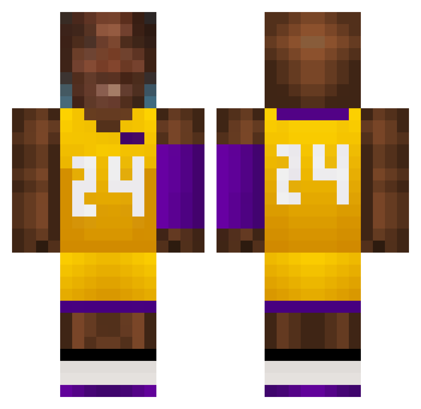 koinoya Minecraft skin, front and back view