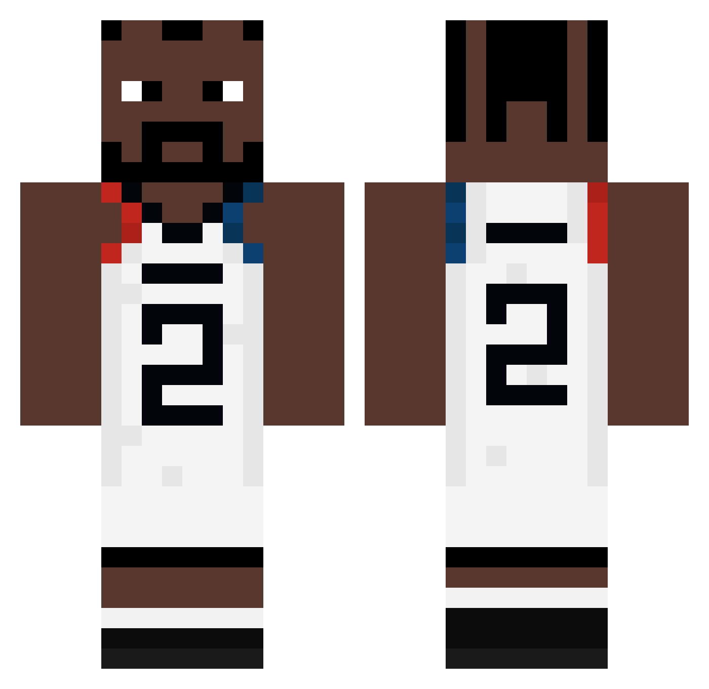 IslamicBean1475 Minecraft skin, front and back view