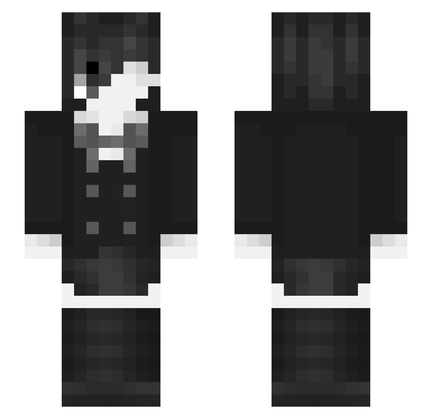 Rare Minecraft skin, front and back view