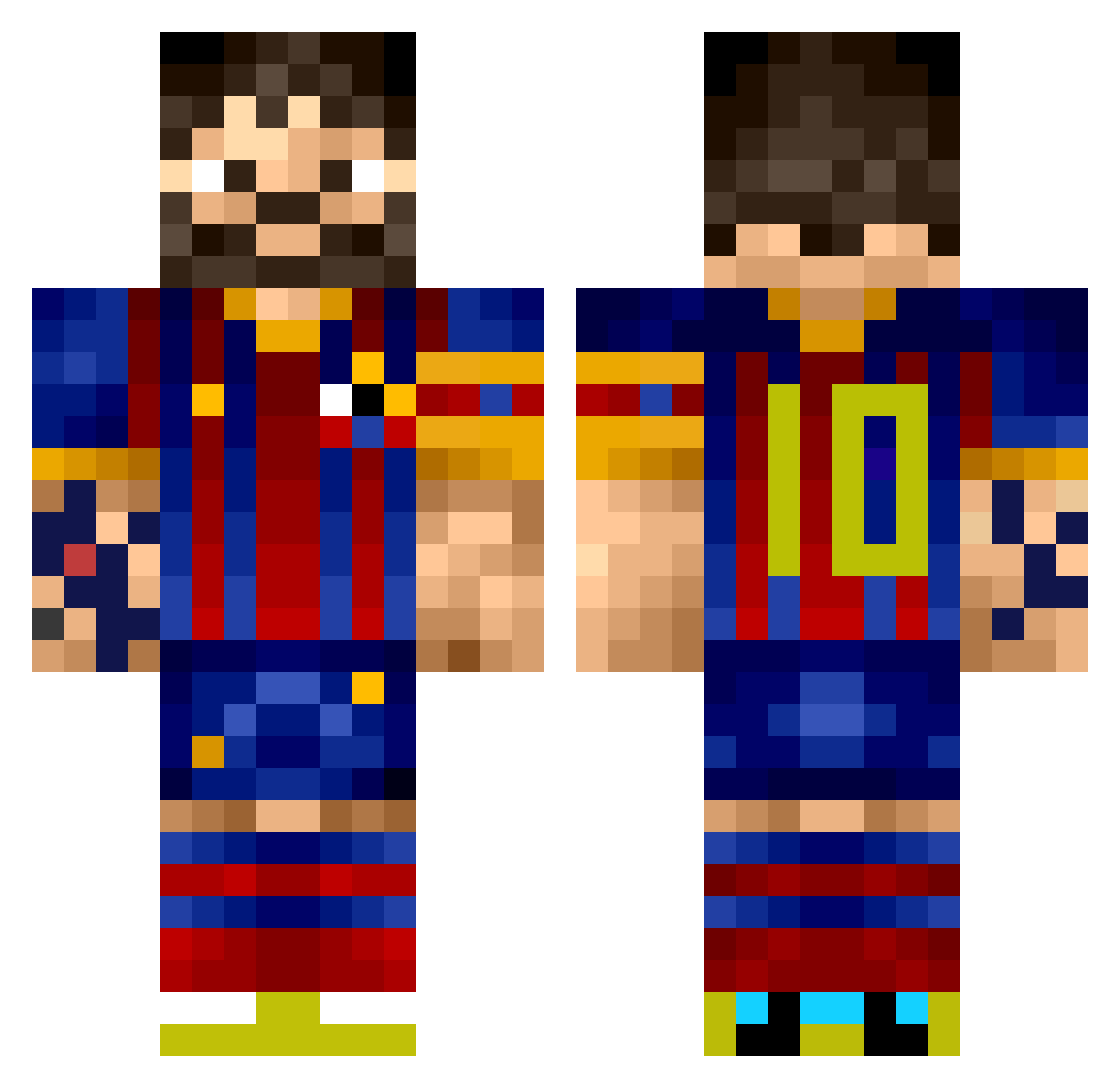 _Haubentaucher_ Minecraft skin, front and back view