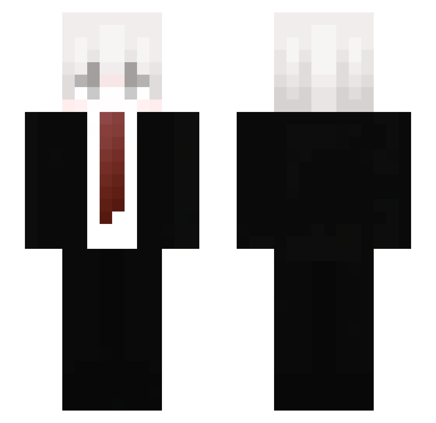 xBORAC Minecraft skin, front and back view