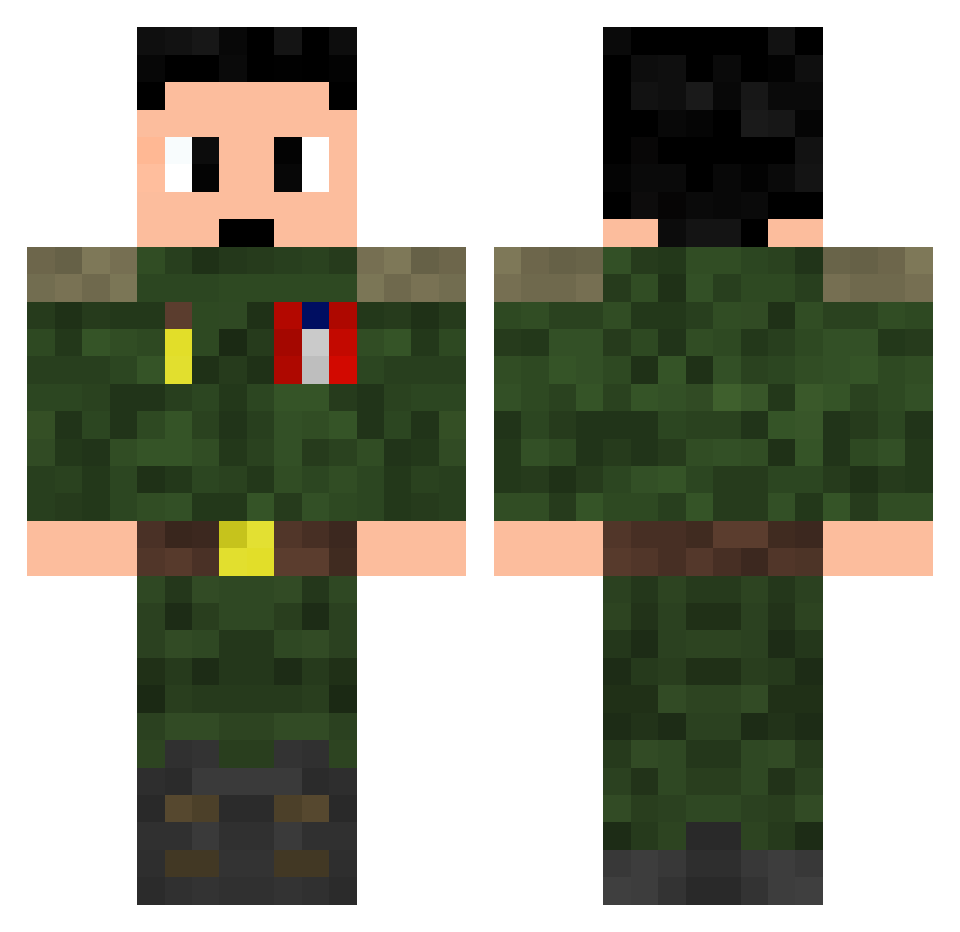 Tip_Toes Minecraft skin, front and back view